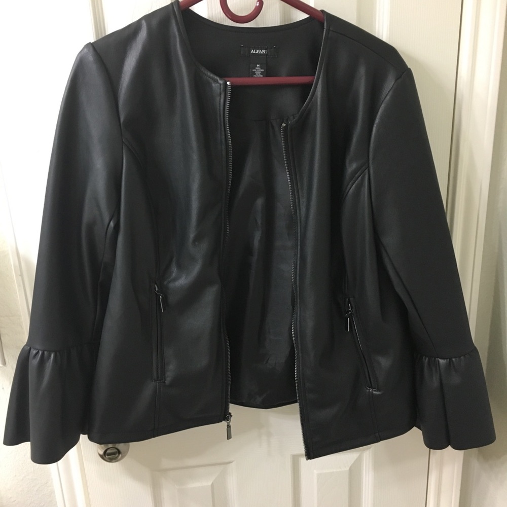 Nwot Alfani Bell Sleeve leather jacket